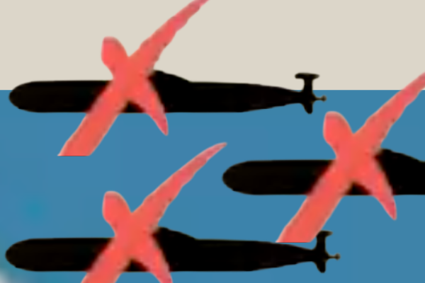 NO NUKE SUBS graphic - Killer subs will nuke our safe future